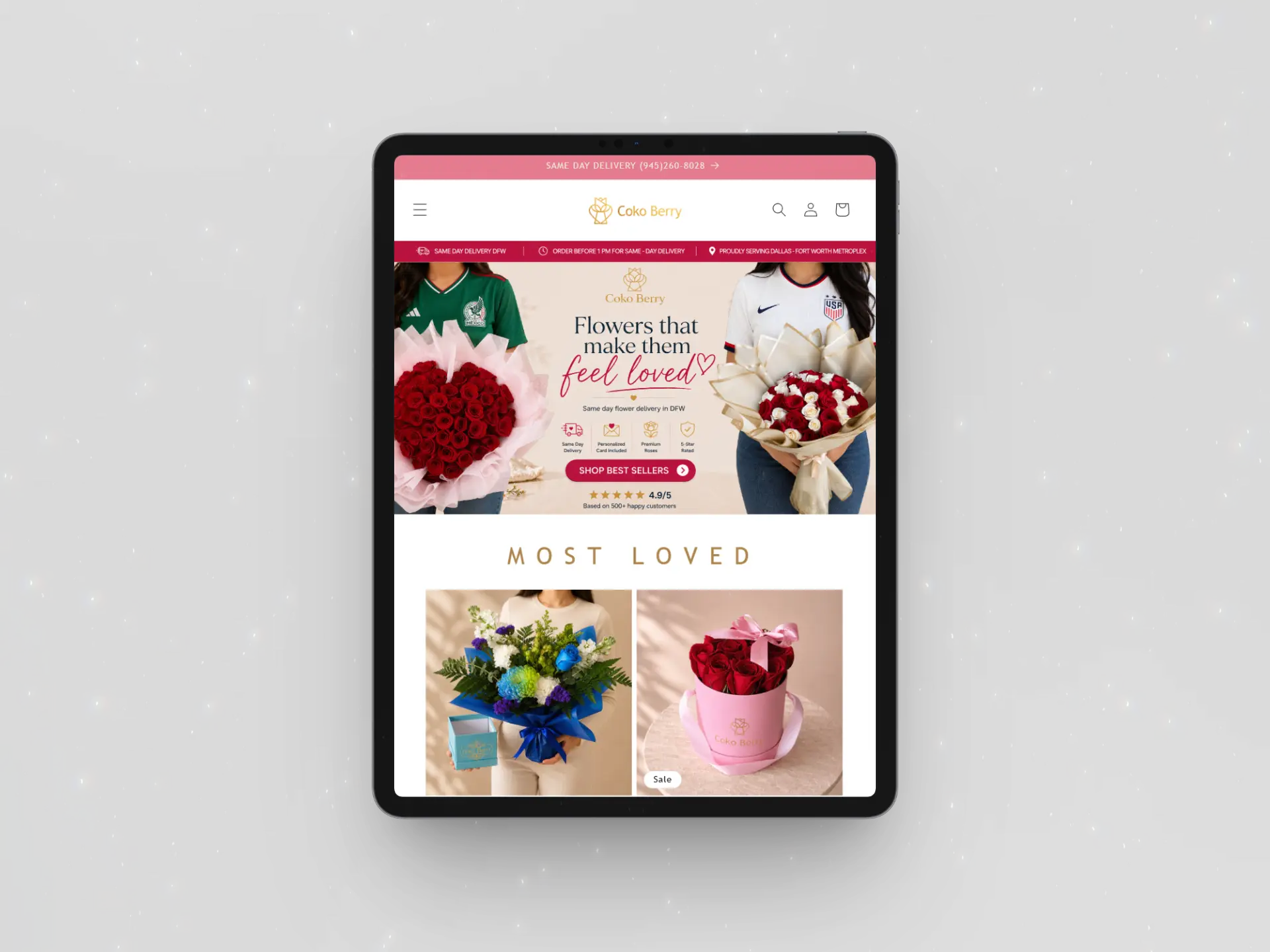 Demo image of the website