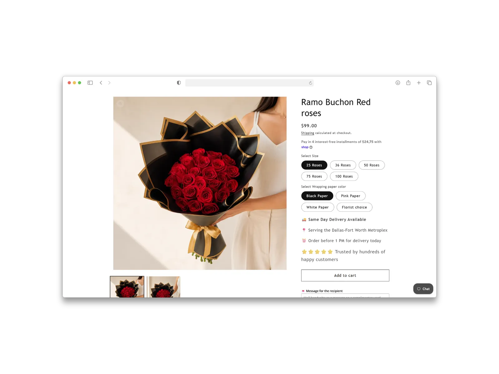Demo image of the website