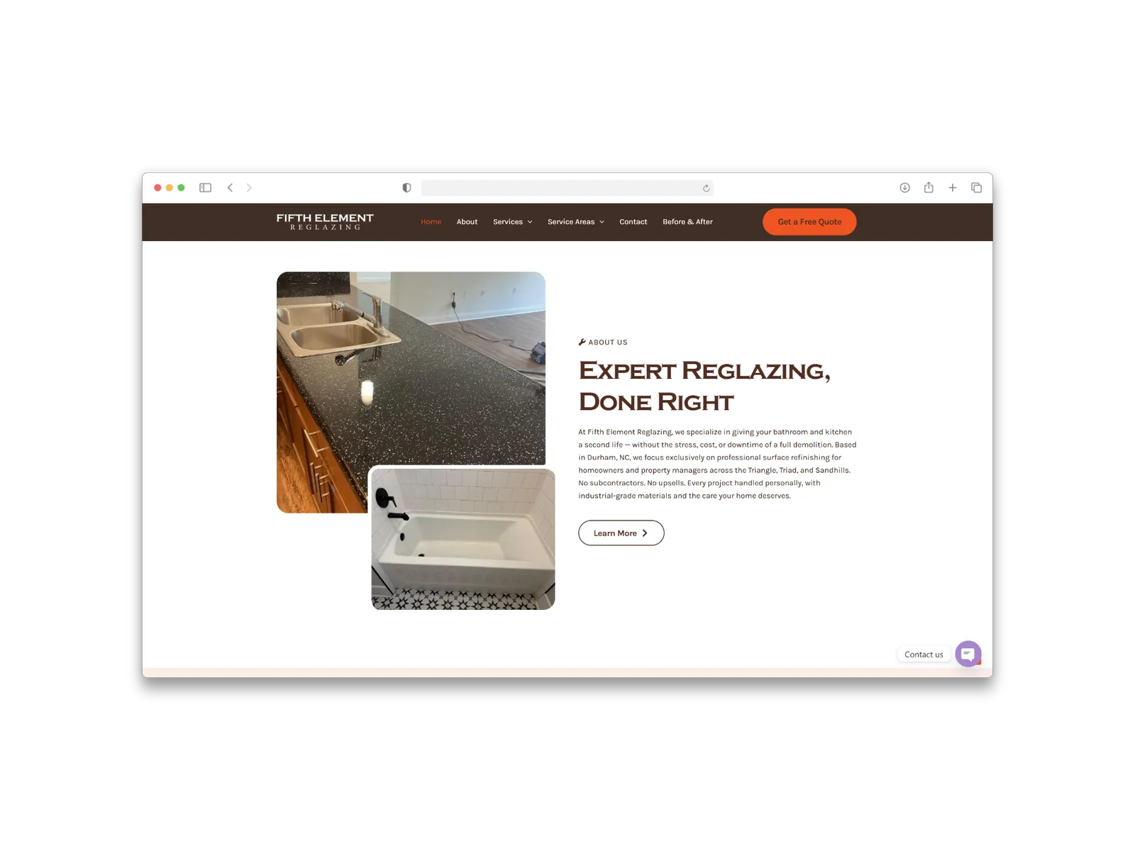 Demo image of the website