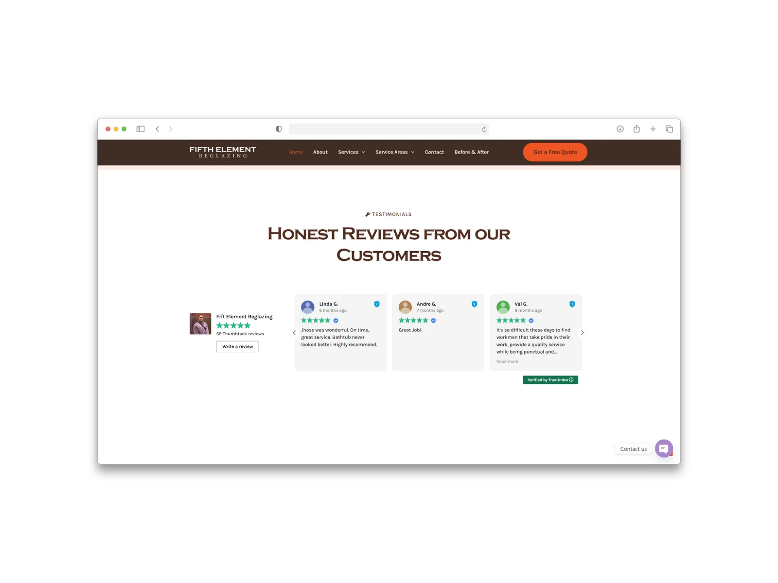 Demo image of the website