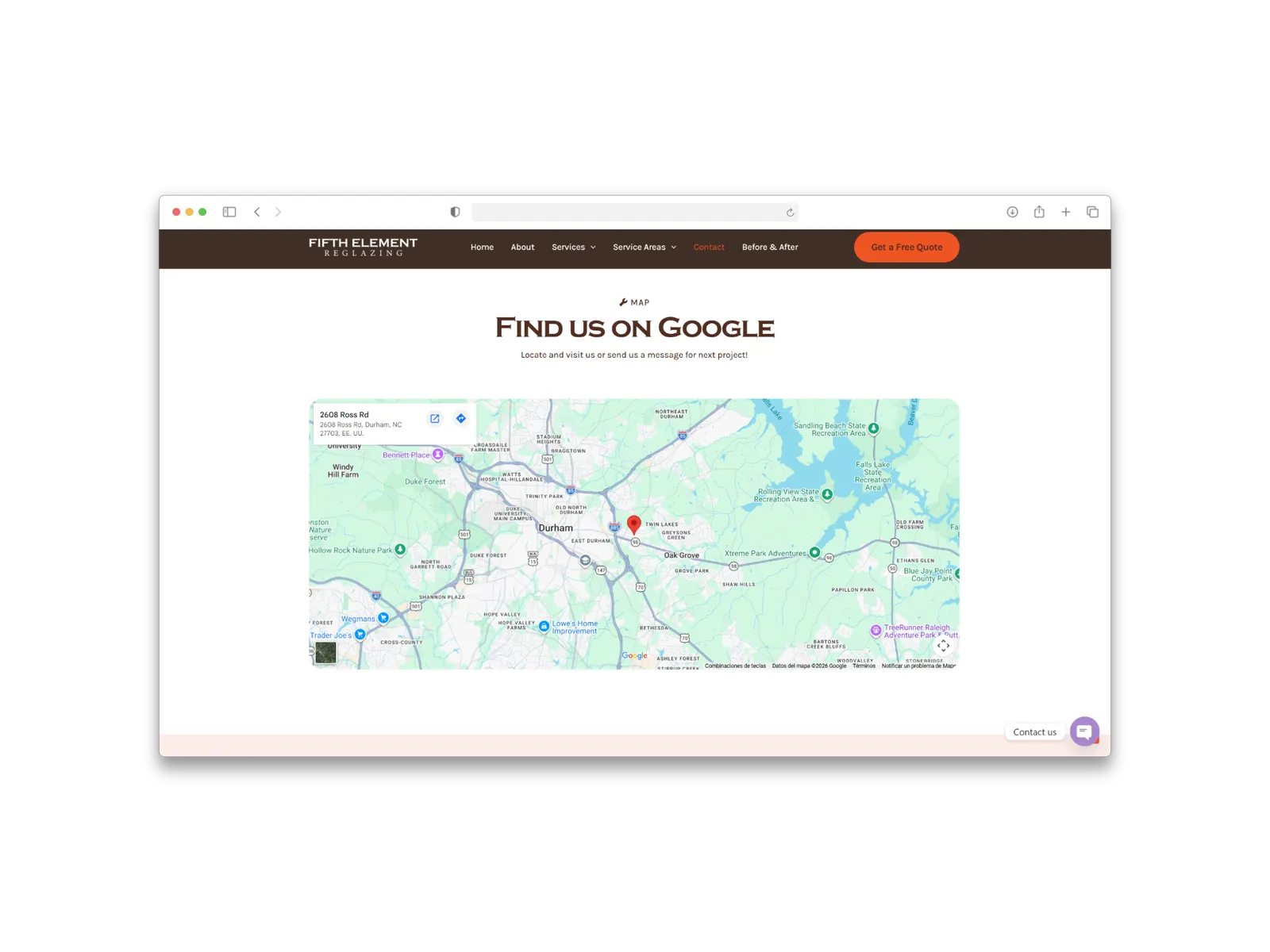 Demo image of the website
